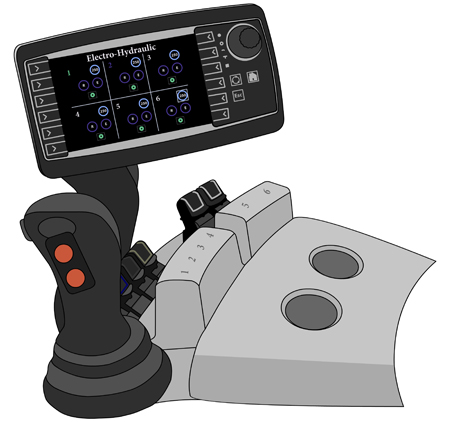 Agricultural-hydraulic-design-tractor-console