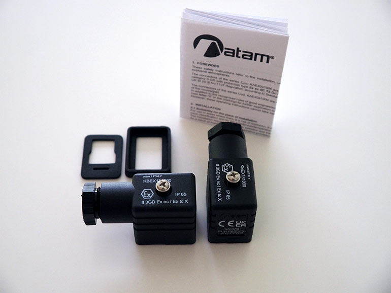 ATAM's ATEX Form B Connector kit with gaskets and details of use