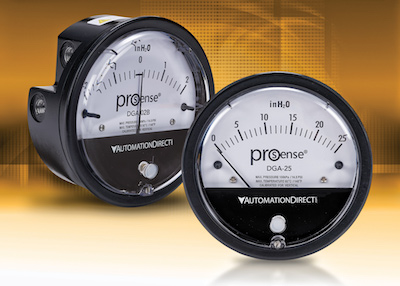 AutomationDirect prosense air differential pressure gauges