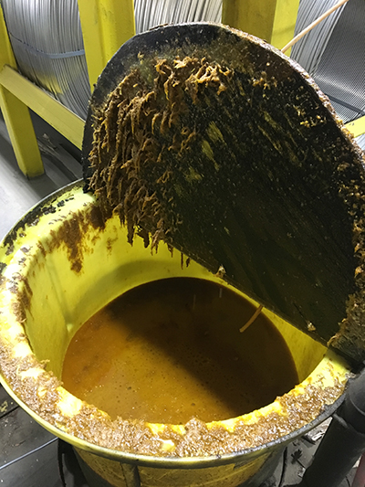 Figure 4: A well designed filtration and drying system removed this from a compressed air system, saving the plant from contamination.