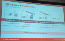 In his discussion on electrified mobile machinery, Chad Larish from Danfoss highlighted the four phases of electric vehicles.