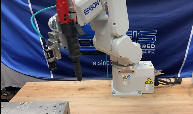 EIS Pull Plugs, along with the help of end of arm tooling, can now be installed hands free with robotic tooling, fully automating the process.