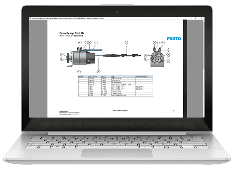 A single CAD file of the actuator/accessory assembly simplifies the design process by eliminating individual CAD files for the various components. The tool also consolidates and simplifies parts lists.