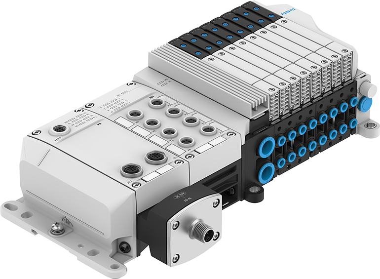 Festo VTUx valve terminal (right)-with-CPX-AP-A-communictions-modules