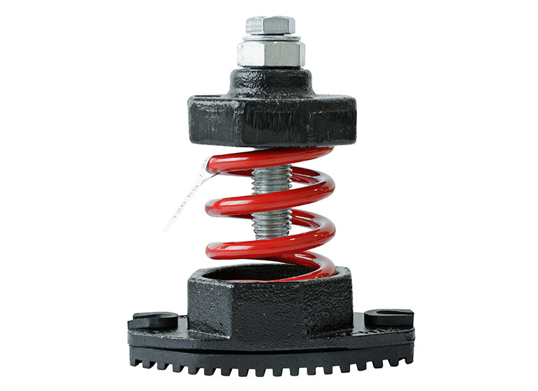 Figure 2. Vibration isolators manufactured of an elastomer and spring help reduce an assembly’s natural frequency, thus damping noise and vibration.