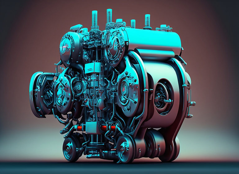 Here's a futuristic hydraulic system, generated by AI Image courtesy of Adobe Stock