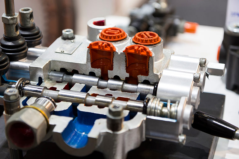 Hydraulic control valve Image courtesy of AdobeStock