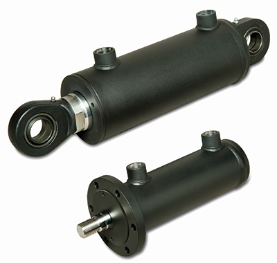 Rugged cylinders are used throughout waste management, such as these series RDH industrial grade, heavy-duty roundline hydraulic cylinders from Parker Hannifin, which provide extremely long cycle life and are field-repairable. 