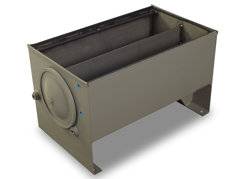 JIC Reservoir showing the cleanout panel and baffle plate | courtesy of LDI Industries