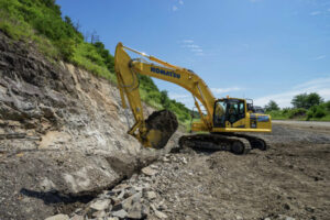 Komatsu HB365-3 hybrid excavator