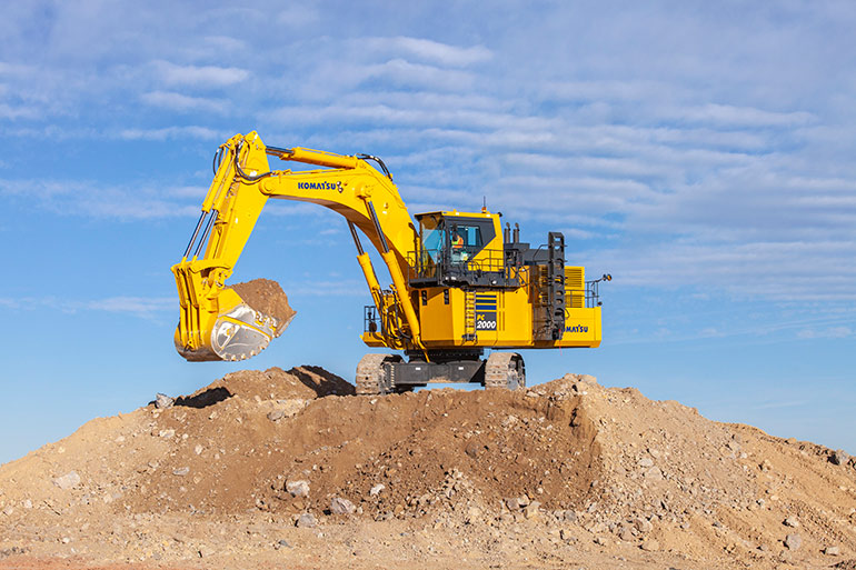 Komatsu-redesigned-hydraulics-PC2000-11-working hydraulic excavator