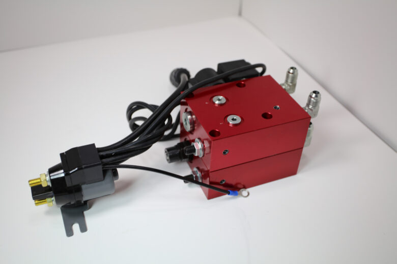 A double-single manifold for a submerged hydraulic power unit (HPU) from KTI Hydraulics.