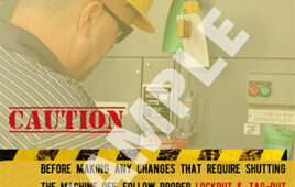 IFPS lockout-tagout safety poster