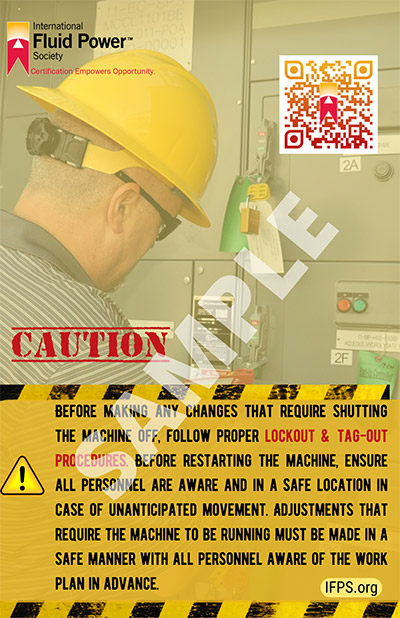 IFPS lockout-tagout safety poster