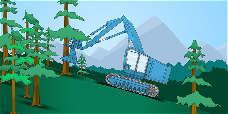 lunchbox sessions load-sensing hydraulics in forestry generic feller buncher