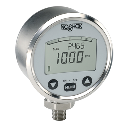 The rugged 1000 series digital electronic gauge from Noshok is rated for compound and standard ranges from 0 to 10,000 psi.