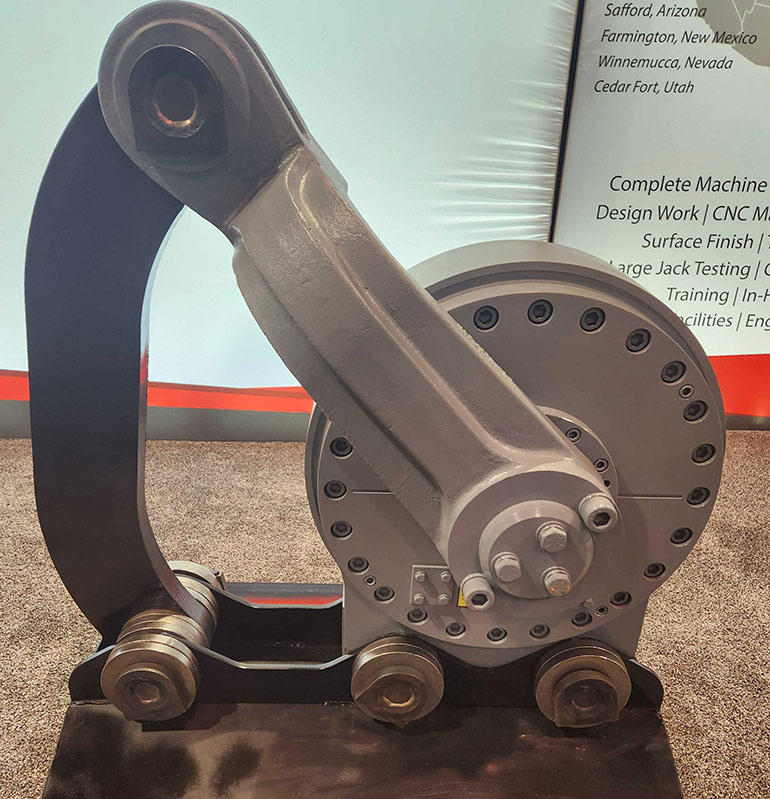 Open Loop Energy manufactures the HydroSnub, a retrofit hydraulic snubber used to control opening and closing of dipper doors on large bucket shovels used in mining.