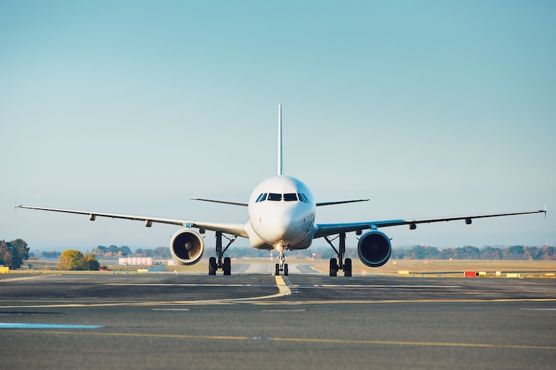 Airplane on a runway