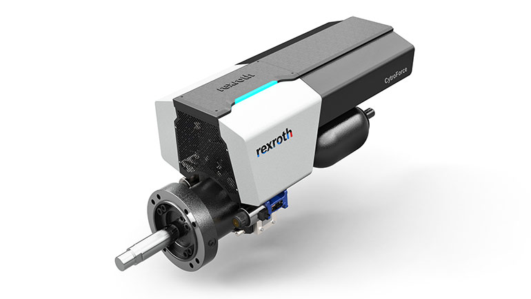 Bosch Rexroth’s modular CytroForce is based on energy-on-demand drive Sytronix. CytroForce features a manifold and differential or tandem cylinder connected to this energy-efficient unit. The out-of-the-box system consisting of flow-optimized standard modules reportedly sets new benchmarks in terms of power density, energy efficiency and quiet operations. Sytronix servo variable pump has hydraulic intelligence built into the drive that lets users simply send a profile for position, velocity and force to the drive, which converts that information into commands needed by the servomotor to control the cylinder. 