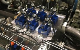 Bosch Rexroth and GEI engineers configured new manifolds to make more-effective use of available space. The manifolds include Rexroth LC-LFA cartridge directional-control valves, which can be independently controlled to maximize system efficiency and minimize shock.