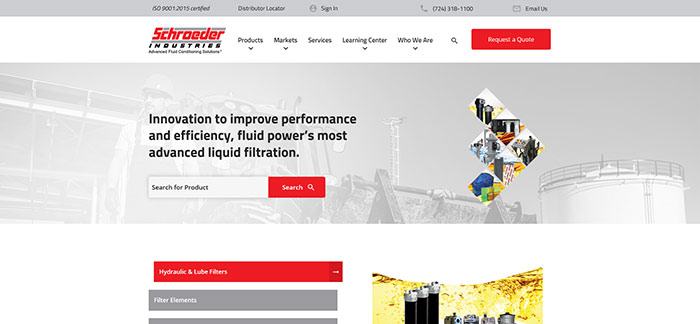 Schroeder Industries new website