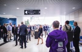 Tampere-talo lobby area during SICFP 2023.