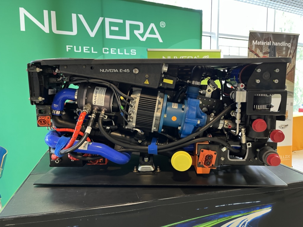 Nuvera E-45 fuel cell engine at SICFP 2023.