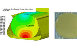 Simulation showing compression set after 37 years.