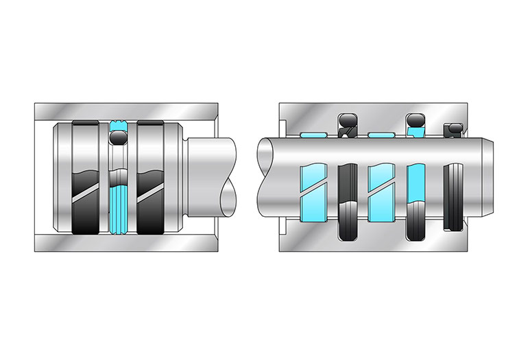 A typical rod and piston sealing arrangement for wind turbines