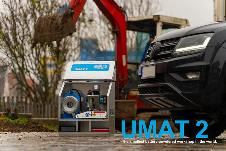 Uniiflex UMAT portable hydraulic hose workshop