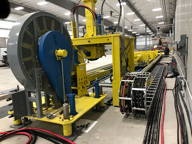 Photos of NOV Tuboscope’s Scorpion TMS, taken during installation at Tuboscope’s West Texas Facility located in Odessa, Texas, prior to completion of their facility and completion of Scorpion installation.